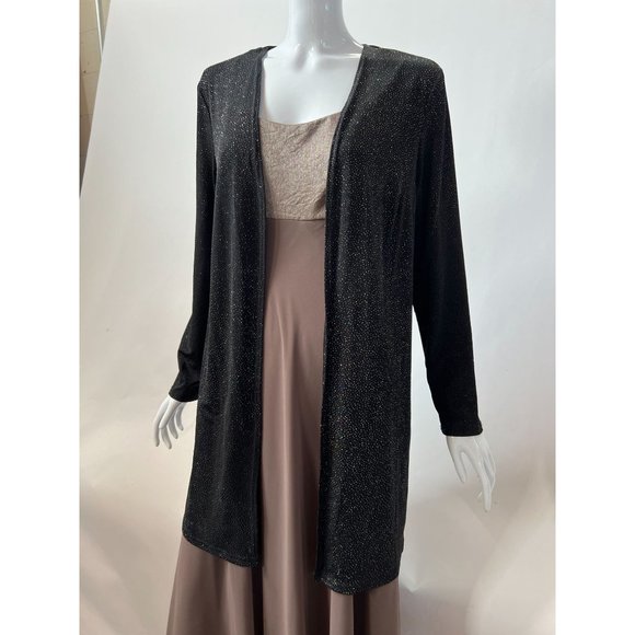 Delta Burke Metallic Thread Jacket  M Black  Metallic Polyester Made in USA - Picture 8 of 16